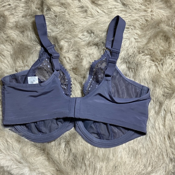 Elomi Sheer Lace Underwire Bra in Deep Purple - Picture 3 of 4